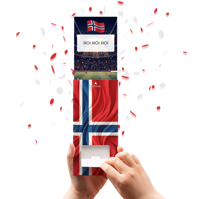 Norway Football World Cup Cannon Confetti Shooter Card