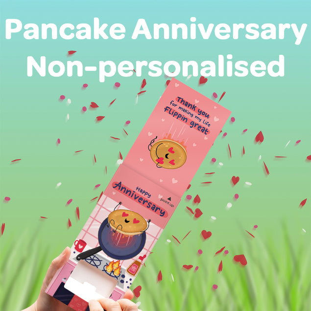 Cute Pancake Non-personalised Anniversary Cannon Confetti Shooter Card