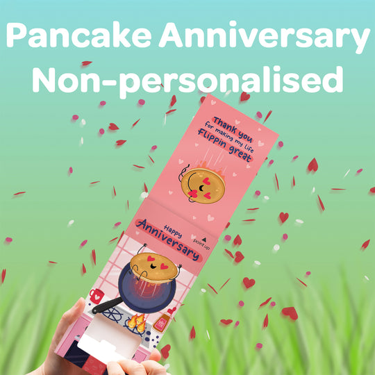 Cute Pancake Non-personalised Anniversary Cannon Confetti Shooter Card