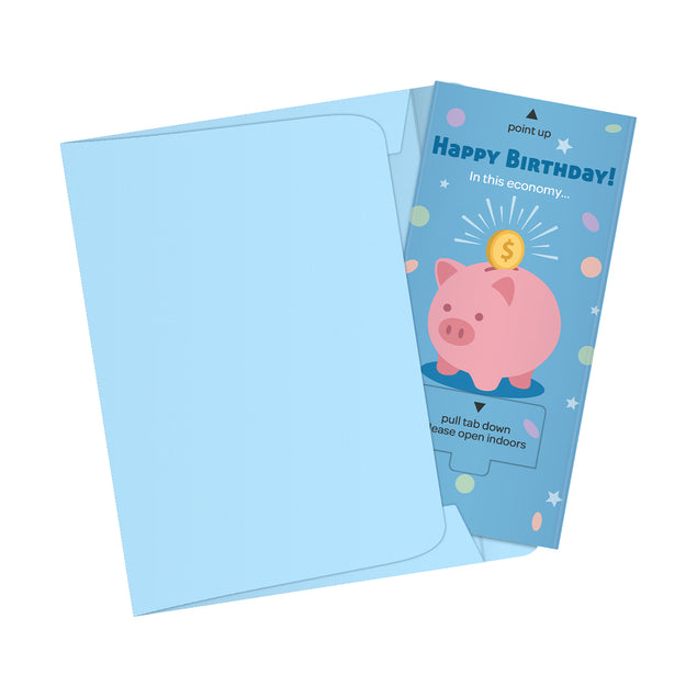 Money Cannon Surprise Wallet Card - Piggy Bank