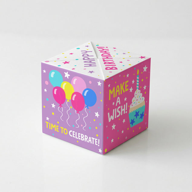 Twinkle Party Birthday Non-Personalised 5-Sided Confetti-exploding Greetings Card