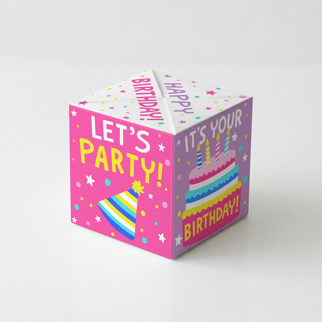 Twinkle Party Birthday Non-Personalised 5-Sided Confetti-exploding Greetings Card