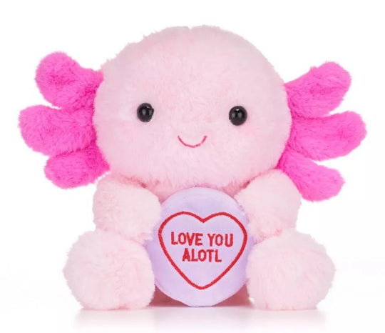 Love Hearts Love You Alotl Axolotl Soft Toy