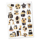 Happy Birthday Stickers Black