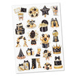 Happy Birthday Stickers Black