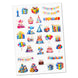 Happy Birthday Stickers Multicolour