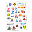 Happy Birthday Stickers Multicolour