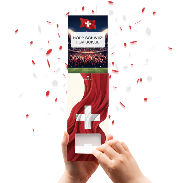 Switzerland Football World Cup Cannon Confetti Shooter Card
