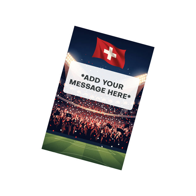 Switzerland Football World Cup Cannon Confetti Shooter Card