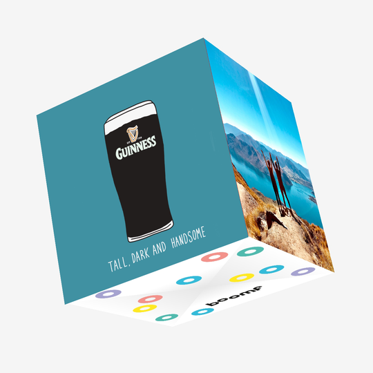 Tall, Dark And Handsome - Guinness-Themed Confetti-exploding Card