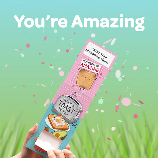 "You're Amazing!" Cannon Confetti Shooter Card