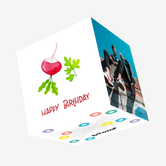 Happy 70th Birthday Radish Confetti-exploding Greetings Card