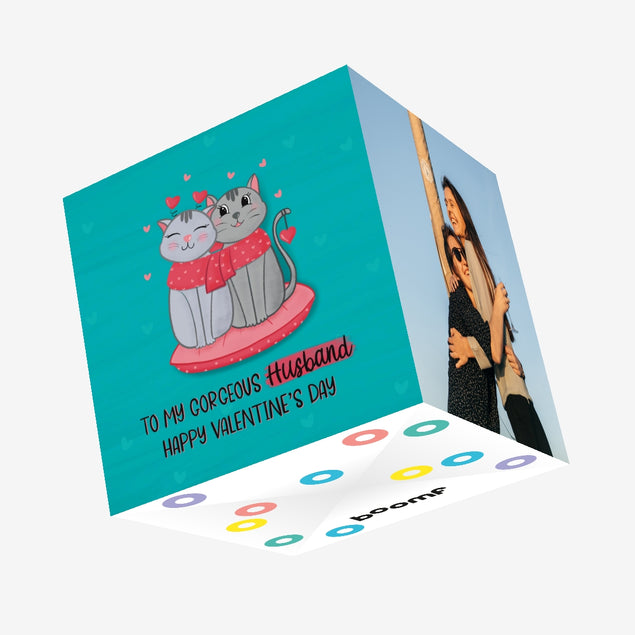 To My Gorgeous Husband Valentine's Day Confetti-exploding Greetings Card