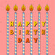 Cute Candles Happy Birthday