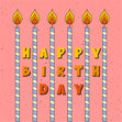Cute Candles Happy Birthday