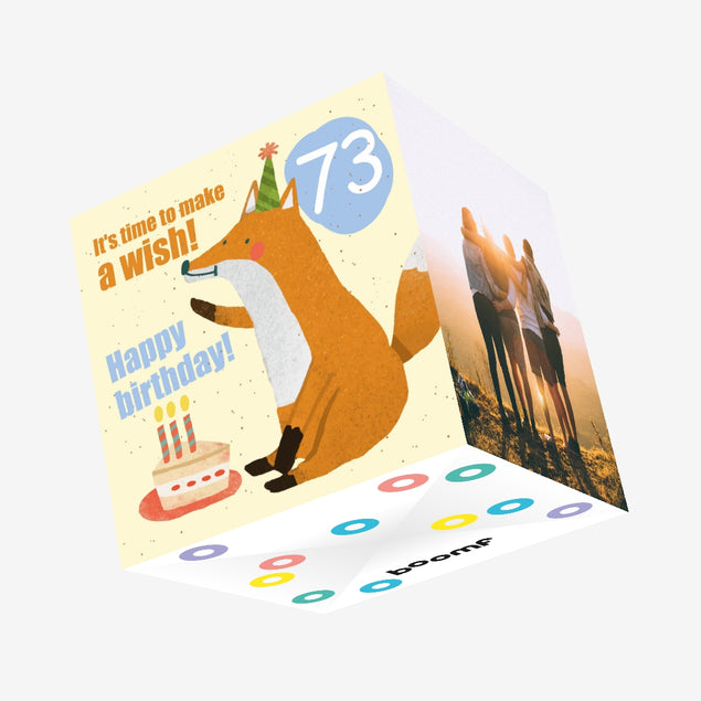 Make a Wish 73rd Birthday Confetti-exploding Greetings Card