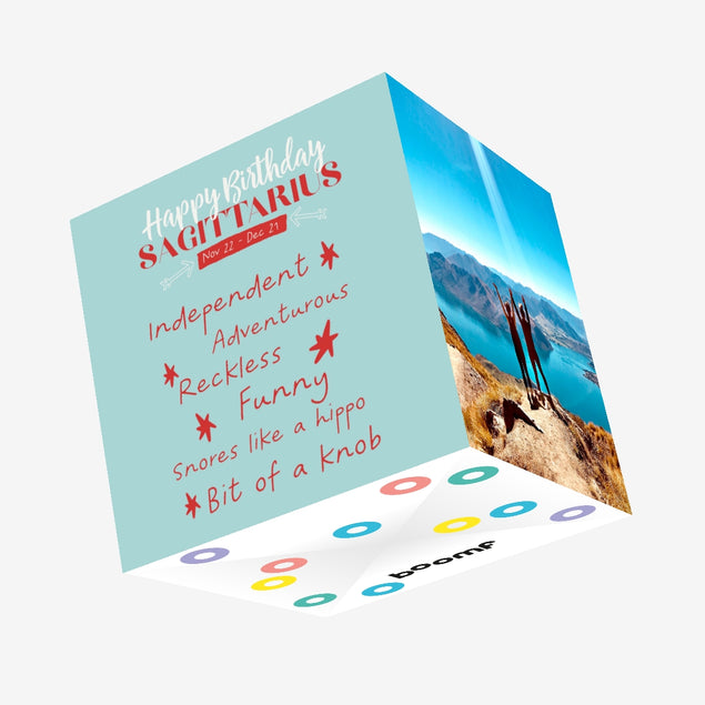 Funny Sagittarius Birthday Confetti-exploding Greetings Card