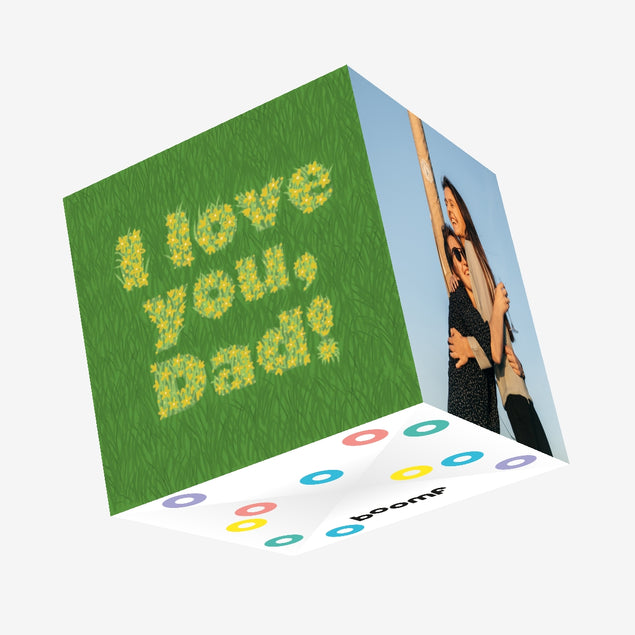 I Love You Dad Grass Confetti-exploding Greetings Card