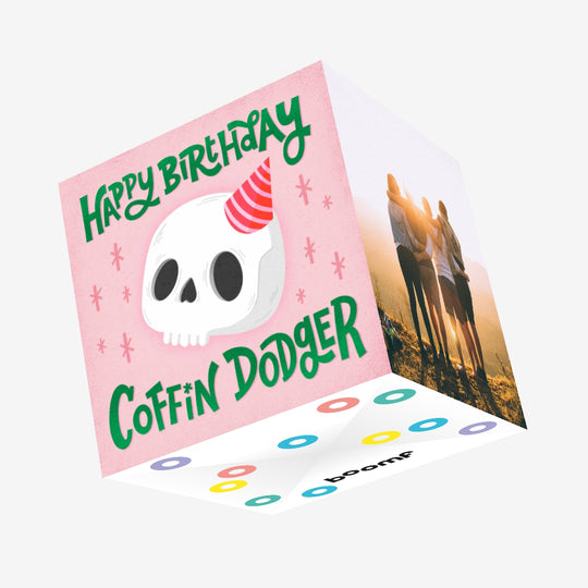 Happy Birthday Coffin Dodger Confetti-exploding Greetings Card