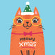 Meowy Christmas Ginger Cat Card