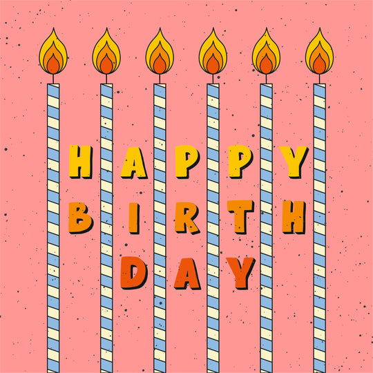 Cute Candles Happy Birthday