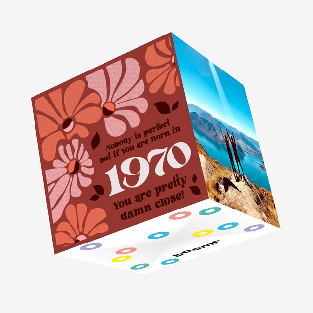 Happy Birthday Baby Boomer 1970 Confetti-exploding Greetings Card