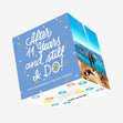 Blue Background Happy Anniversary My Beloved Husband Confetti-exploding Greetings Card