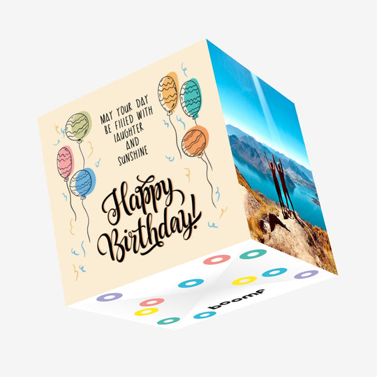 Happy Birthday Laughter And Sunshine Confetti-exploding Greetings Card