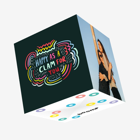 Happy As A Clam For You Confetti-exploding Greetings Card