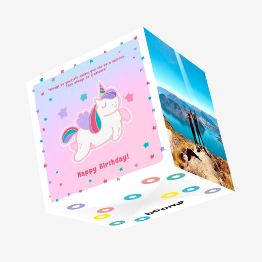 Happy Birthday Always Be A Unicorn Confetti-exploding Greetings Card