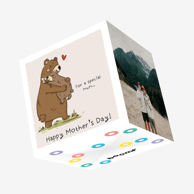Cute Bears Happy Mother's Day To A Special Mum Confetti-exploding Greetings Card