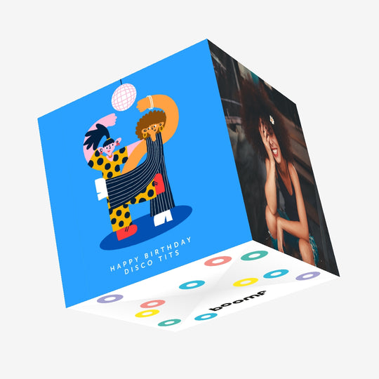 Disco Dancing Birthday Confetti-exploding Greetings Card