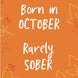 Born In October Birthday Card