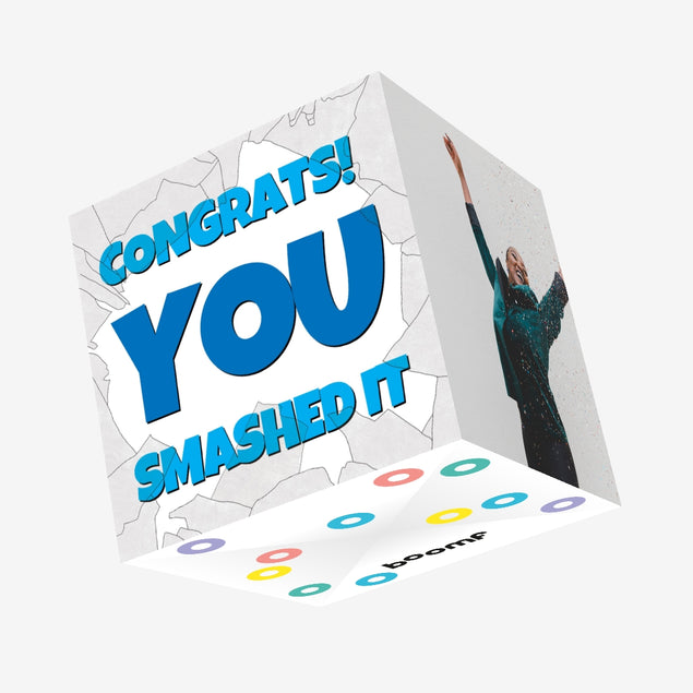 You Smashed It Blue Confetti-exploding Greetings Card