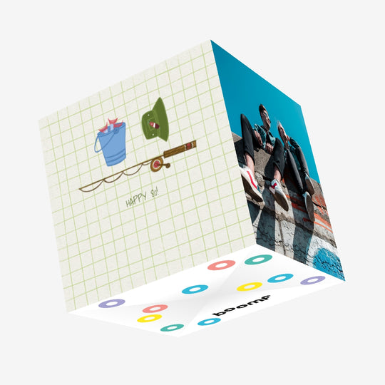 Fishing Kit Happy 80th Birthday Confetti-exploding Greetings Card