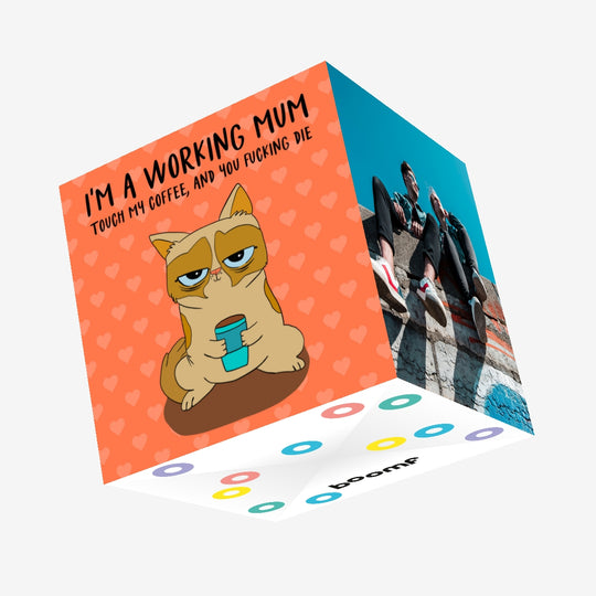 Happy Mother's Day Touch My Coffee And You Die Working Mum Confetti-exploding Greetings Card