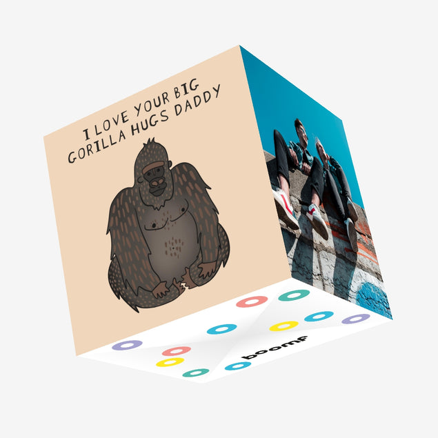 Big Daddy Gorilla Confetti-exploding Greetings Card