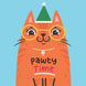 Pawty Time Ginger Cat Card