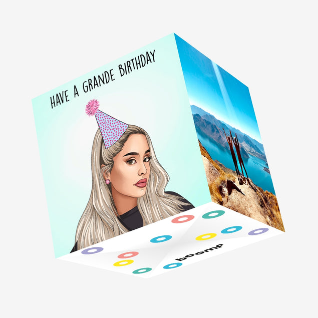Ariana Grande Birthday Confetti-exploding Greetings Card