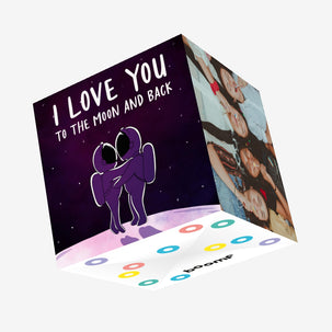 I Love You To The Moon And Back Astronaut Couple Valentine's Day Confetti-exploding Greetings Card