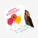 Happy Birthday Balloons Age 4 Confetti-exploding Greetings Card