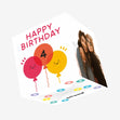 Happy Birthday Balloons Age 4 Confetti-exploding Greetings Card