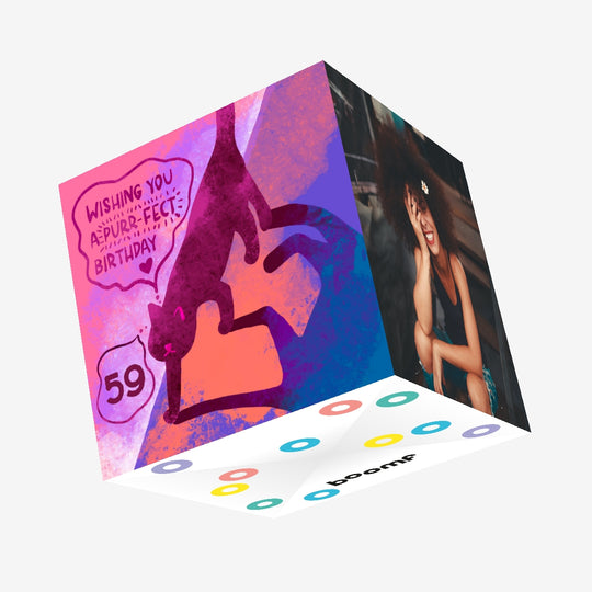 Wishing You A Purr-fect 59th Birthday Confetti-exploding Greetings Card