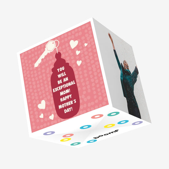 Happy Mother's Day For Exceptional Mom Confetti-exploding Greetings Card