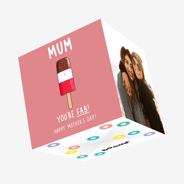 Mum You’re Fab Ice Cream Mother’s Day Confetti-exploding Greetings Card