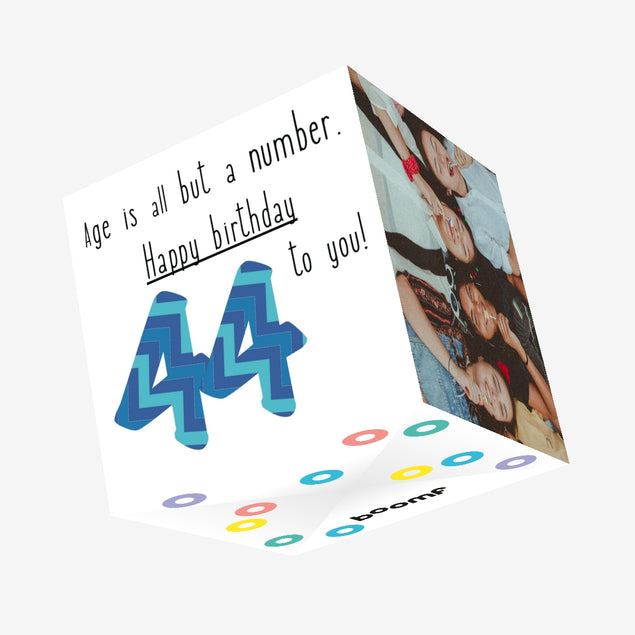 Happy 44th Birthday To You! Confetti-exploding Greetings Card