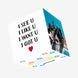 I See U, I Like U, I Want U, I Got U Confetti-exploding Greetings Card