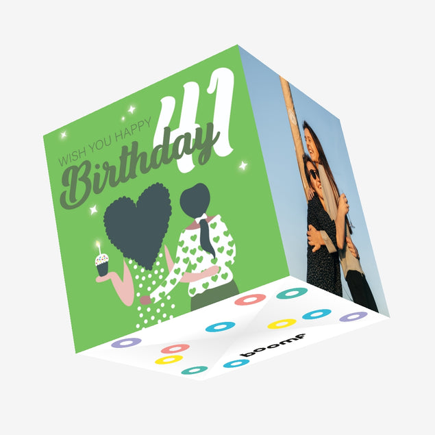 Wish You Happy 41st Birthday Confetti-exploding Greetings Card