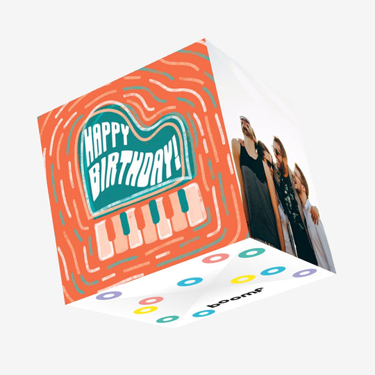 Happy Birthday Piano Confetti-exploding Greetings Card
