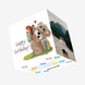 Cute Teddy Bear With Gift Happy Birthday Confetti-exploding Greetings Card